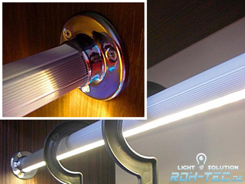 2x Halterung Kleiderschrank RUND-Profil RUND-1 & RUND-2 (RUND) - (2 Stück)